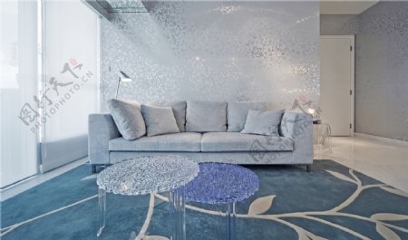 现代简约客厅地板沙发设计图