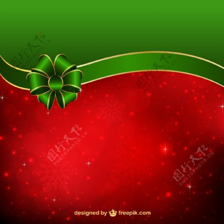 红色和绿色的圣诞背景