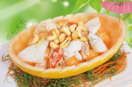 虾仁鱼肉菜饭图片
