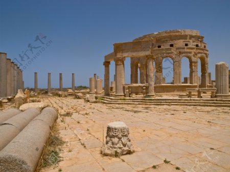 利比亚罗马建筑风景图片