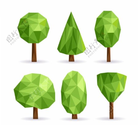 创意绿色树木矢量素材