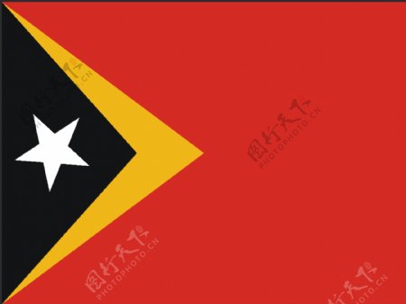 矢量东帝汶国旗