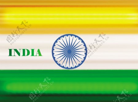 时尚的印度国旗