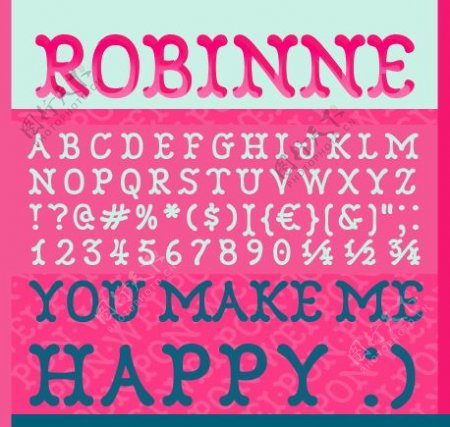 robinne字体
