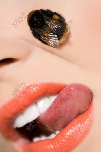 性感前卫的唇彩广告图片图片