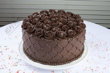 玫瑰巧克力蛋糕图片