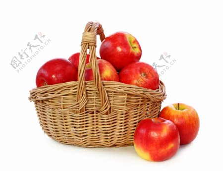 篮子里红红的苹果图片
