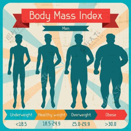 男士体重指数图