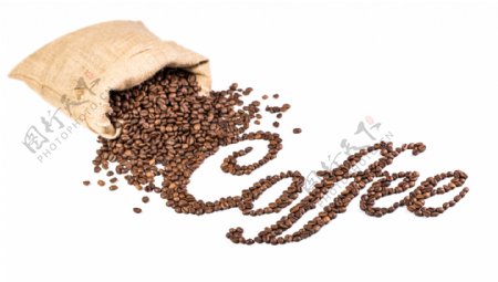 咖啡豆艺术字图片