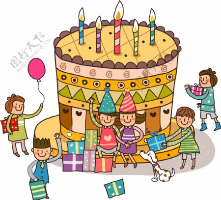 生日蛋糕卡通图片