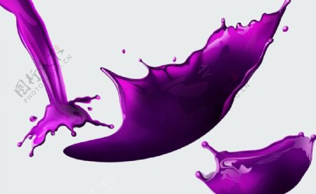 紫色油漆喷溅