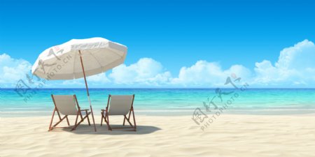 沙滩海洋椅子