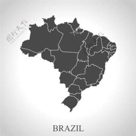 巴西国家地图图片