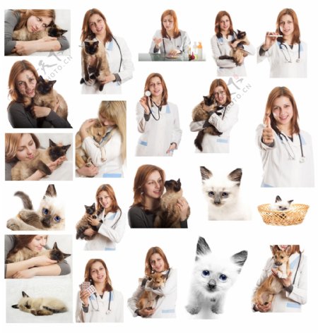 女医生和宠物狗图片