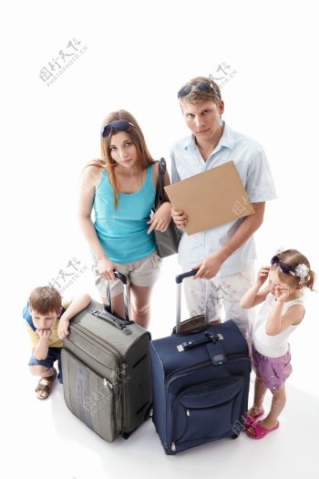 外国旅行家庭摄影图片