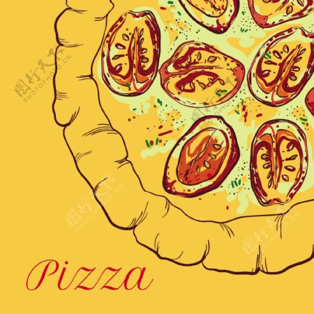 披萨背景设计
