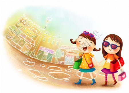 快乐儿童卡通漫画韩式风格分层PSD0100