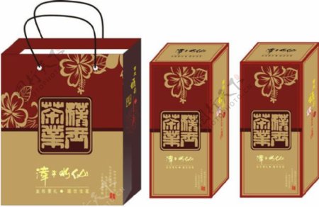 茶叶包装盒设计矢量图