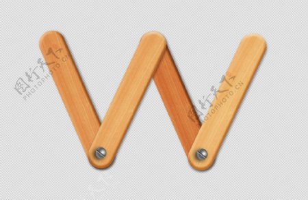 木质字母W