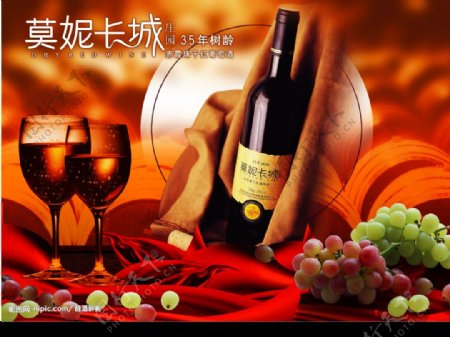 莫妮长城干红葡萄酒