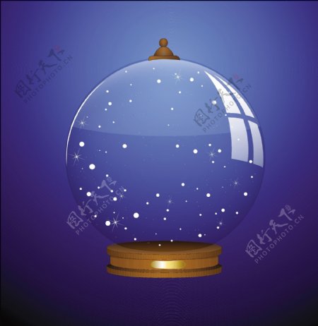 雪球圣诞节矢量插画