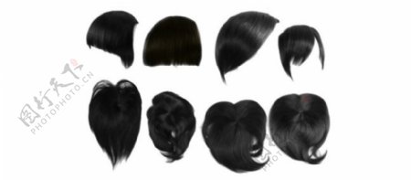 8张女性时尚的发型笔刷