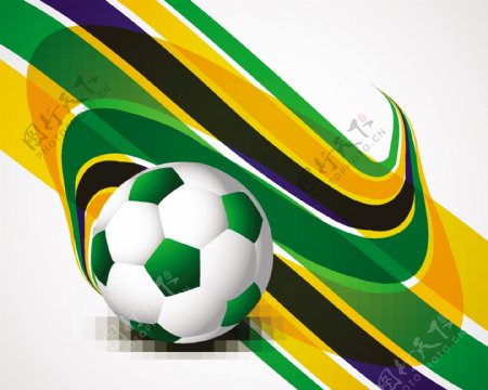 巴西国旗与足球