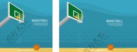 平面设计中的梦幻篮球背景