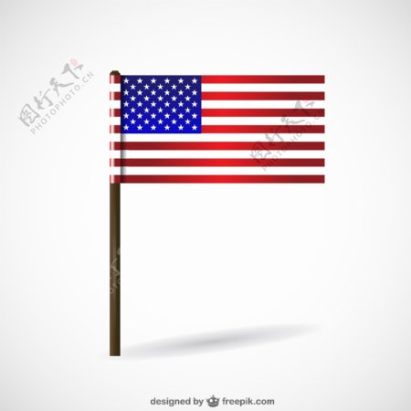 多边形的美国国旗