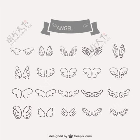 天使的翅膀的涂鸦集