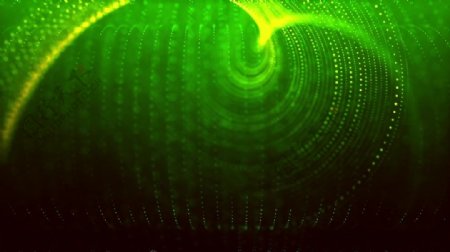 高清绿色动态粒子波浪视频素材
