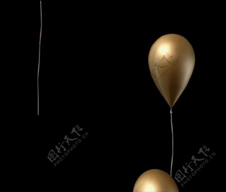 金色气球向上飞的视频素材