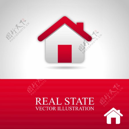 红色房地产标志图片