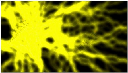 黄色蜘蛛网闪电线条光效震动的效果视频素材