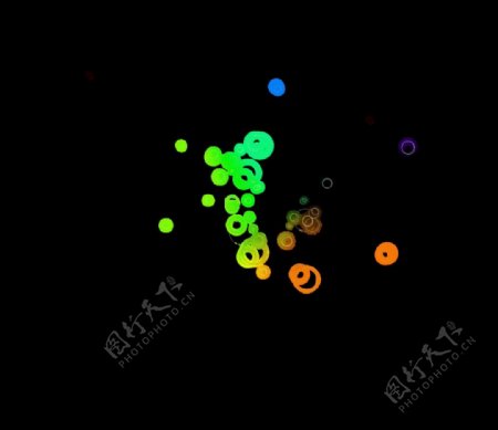 彩色装饰粒子元素视频