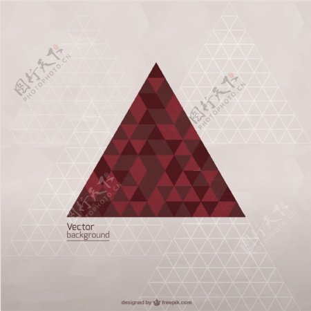 大红色三角形的小三角形