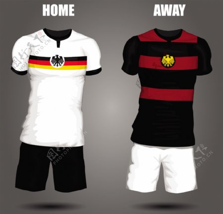 德国3D效果足球服