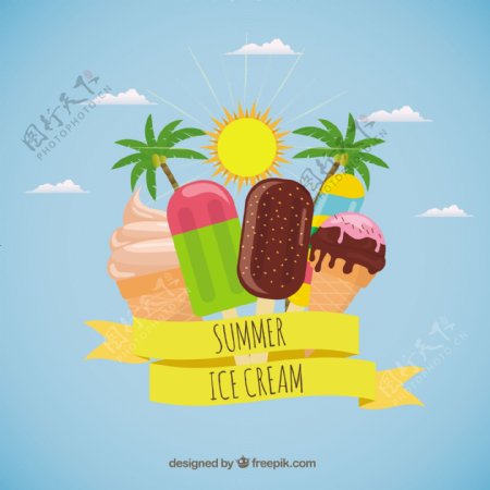 夏季夏季冰淇淋