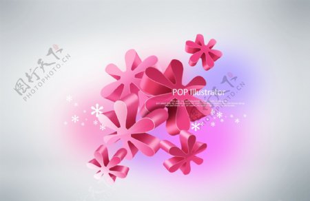 粉色炫彩花瓣