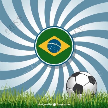 世界杯背景与巴西国旗