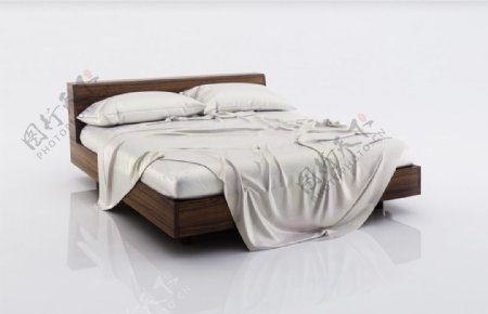 木纹床模型