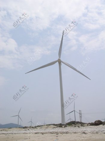 风力发电机械摄影图片