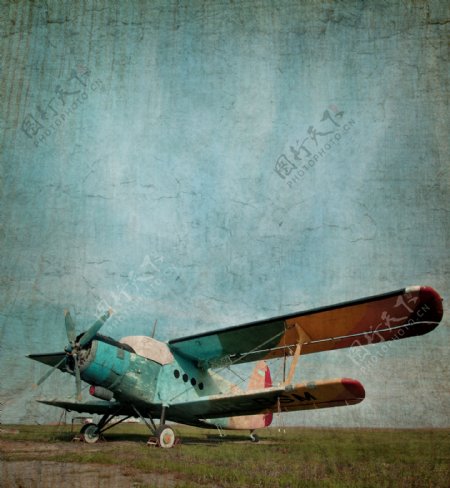 老式飞机图片