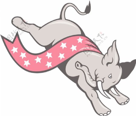 民主党的吉祥物大象跳