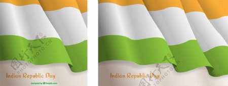 印度共和国国旗背景