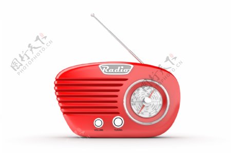 红色收音机图片