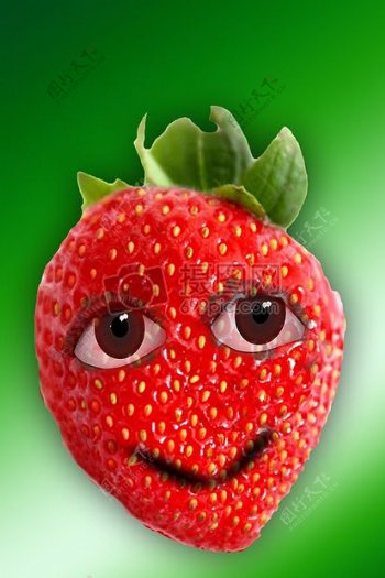 可爱的草莓脸