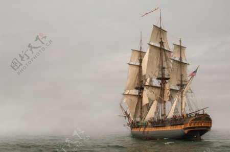 怀旧复古帆船图片