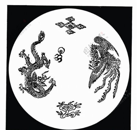 元明时代矢量版画古典图案矢量中华五千年AI源文件0487
