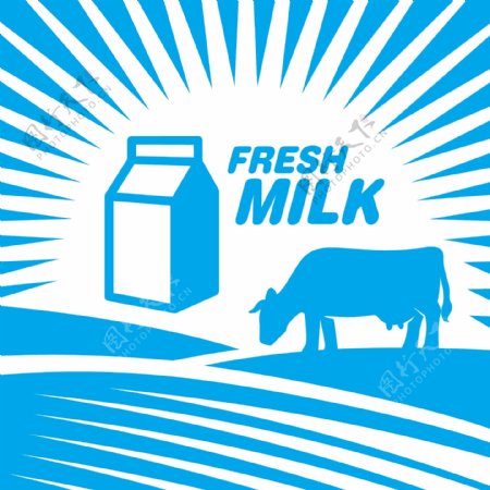 创意牛奶海报
